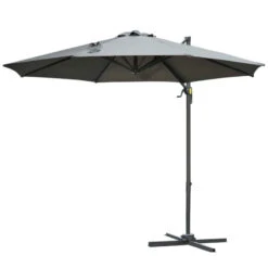 Outsunny Hanging Umbrella 3m - Dark Grey -OUTSUNNY Store Efid9617dc4420c53 jpg