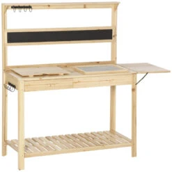 Outsunny Potting Bench Table 151L X 45.5W X 143Hcm