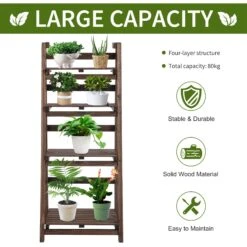 Outsunny 4-Tier Wooden Plant Shelf Foldable Flower Pots Holder Stand 12 Outsunny 4-Tier Wooden Plant Shelf Foldable Flower Pots Holder Stand -OUTSUNNY Store FBOa0917ee2cf0313 b436fc15 385e 4ad9 a249 e7d099ee33b9