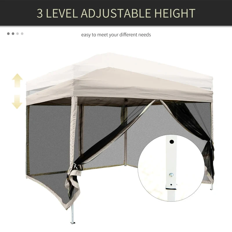 Outsunny 3 X 3(m) Pop Up Gazebo Beige 7 Outsunny 3 X 3(m) Pop Up Gazebo Beige - Image 7