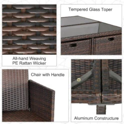 Outsunny Rattan Dining Set 9 Piece - Brown -OUTSUNNY Store FI2b1017eecc2975a jpg