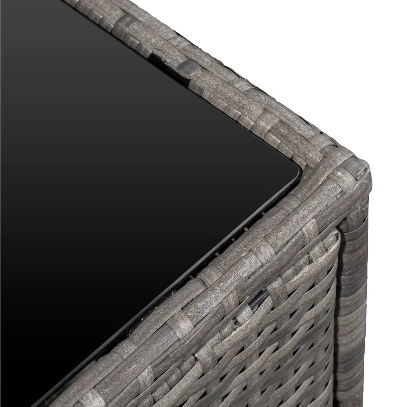 Outsunny Patio Rattan Sofa Set 6 Seater - Grey 9 Outsunny Patio Rattan Sofa Set 6 Seater - Grey - Image 9