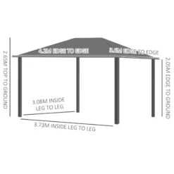 Outsunny Hardtop Gazebo 3.6 X 4m - Black & Dark Grey -OUTSUNNY Store Fuya1217f96872b6d jpg