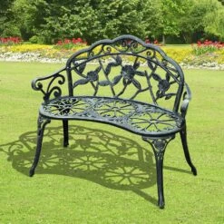 Outsunny Antique Style Garden Bench - Green -OUTSUNNY Store Gmn9e817dc49d9411 b54ef64e 52a4 4a41 9bd3 dc313d0f52b7
