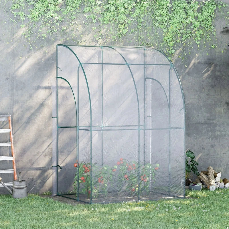 Outsunny Greenhouse Lean To 143x118x212 Cm - Clear 11 Outsunny Greenhouse Lean To 143x118x212 Cm - Clear - Image 11