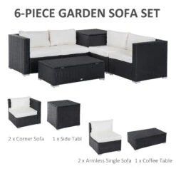 Outsunny Rattan Corner Sofa Set - Black -OUTSUNNY Store IMr75617eecc28ae5 jpg