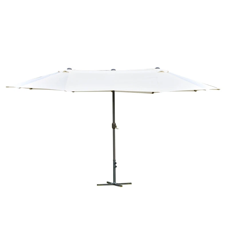 Oasis 4.6 M Double Sided Umbrella Parasol - White 1 Oasis 4.6 M Double Sided Umbrella Parasol - White