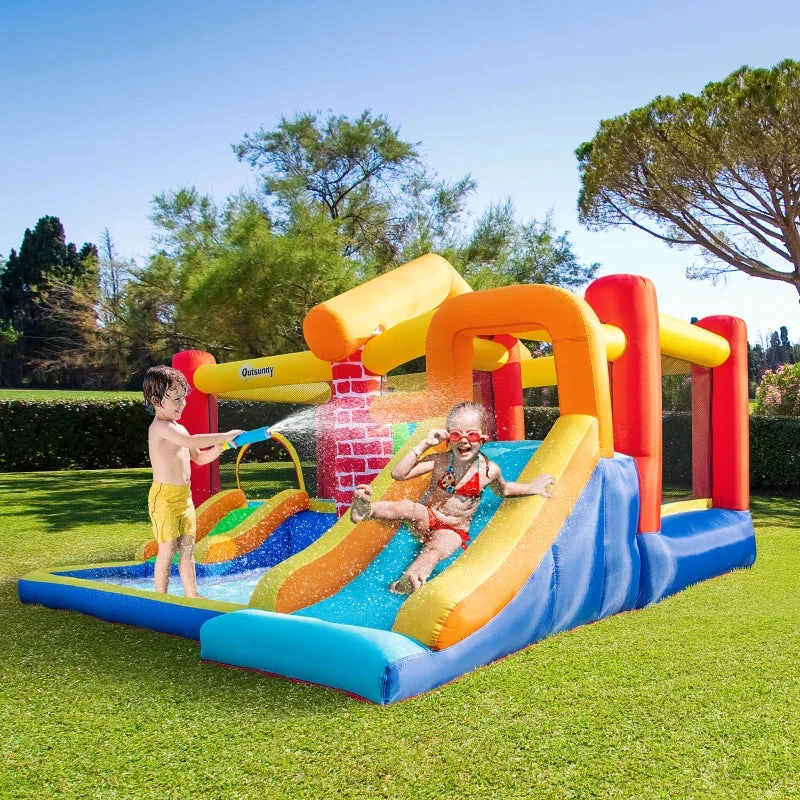 Outsunny Bouncy Castle With Pool And Slides - Extra Large 2 Outsunny Bouncy Castle With Pool And Slides - Extra Large - Image 2