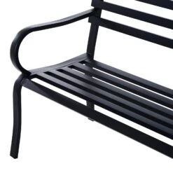 Outsunny Garden Bench - Black -OUTSUNNY Store J8Vb0e17dc378a47d 7b61a347 0496 4c49 b5ae 6b20810dd632