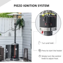 Outsunny 12.5KW Outdoor Gas Patio Heater Standing Propane Heater 14 Outsunny 12.5KW Outdoor Gas Patio Heater Standing Propane Heater -OUTSUNNY Store Jqsb1017edc655481
