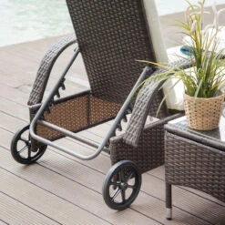 Outsunny Rattan Lounger Set With Side Table - Brown -OUTSUNNY Store KCP3d617eecc29e8c jpg
