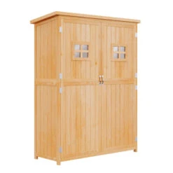 Outsunny Wooden Tool Shed - Natural -OUTSUNNY Store KoHdaa182a12c67e8 jpg