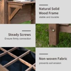 Outsunny Wooden Raised Garden Plant Stand Tall Flower Bed With Shelf 123 X 54 X 74cm 14 Outsunny Wooden Raised Garden Plant Stand Tall Flower Bed With Shelf 123 X 54 X 74cm -OUTSUNNY Store LKT30b17dc5b043d1 3221f3ff 29fd 4ba2 84c8 f064180b6528