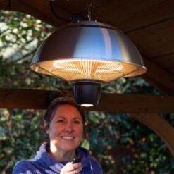 La Hacienda Heater - Hanging Mushroom Heater Silver -OUTSUNNY Store La Hacienda Heater Hanging Mushroom Heater Silver 4958758 2