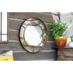 La Hacienda Mirror - Valencia Gold Round Mirror 9 La Hacienda Mirror - Valencia Gold Round Mirror -OUTSUNNY Store La Hacienda Mirror Valencia Gold Round Mirror 4958451 3