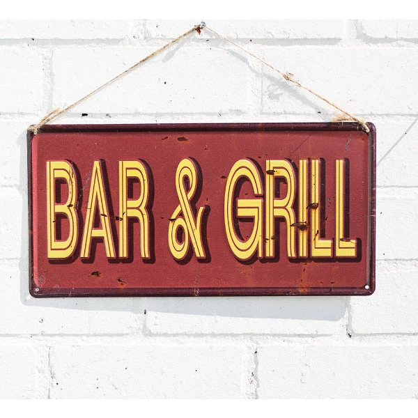 La Hacienda Wall Art - Bar & Grill Embossed Metal Sign 40x20 2 La Hacienda Wall Art - Bar & Grill Embossed Metal Sign 40x20 - Image 2