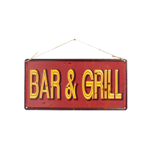 La Hacienda Wall Art - Bar & Grill Embossed Metal Sign 40x20 1 La Hacienda Wall Art - Bar & Grill Embossed Metal Sign 40x20