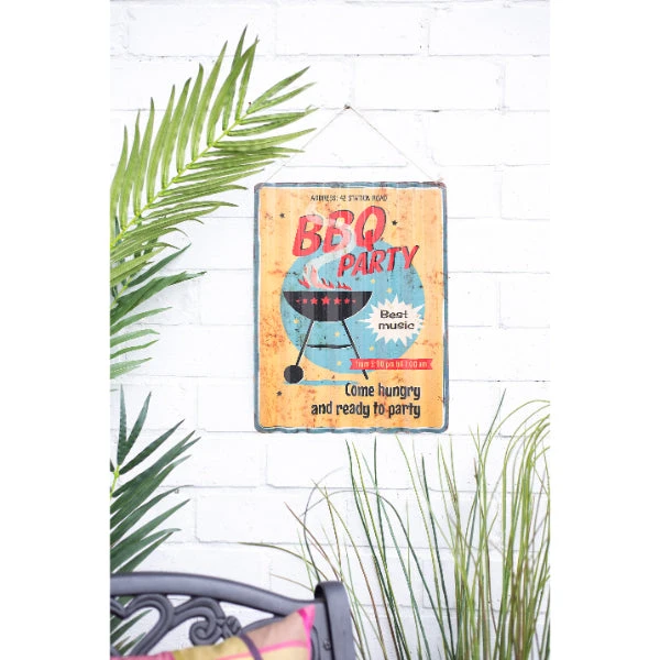 La Hacienda Wall Art - Corrugated Bbq Party Metal Sign 2 La Hacienda Wall Art - Corrugated Bbq Party Metal Sign - Image 2