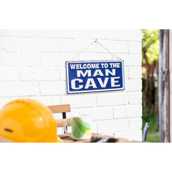 La Hacienda Wall Art - Welcome To The Man Cave Emb/Metal Sign 2 La Hacienda Wall Art - Welcome To The Man Cave Emb/Metal Sign - Image 2