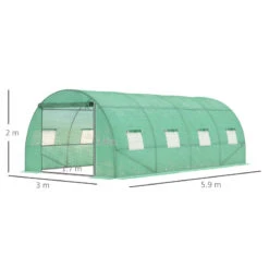 Outsunny Greenhouse Tunnel 6 X 3 M - Green 13 Outsunny Greenhouse Tunnel 6 X 3 M - Green -OUTSUNNY Store Lnta1217f0653fc54 jpg