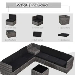 Outsunny Patio Rattan Sofa Set 6 Seater - Grey 18 Outsunny Patio Rattan Sofa Set 6 Seater - Grey -OUTSUNNY Store Mi2b1017fb1c31dbc jpg