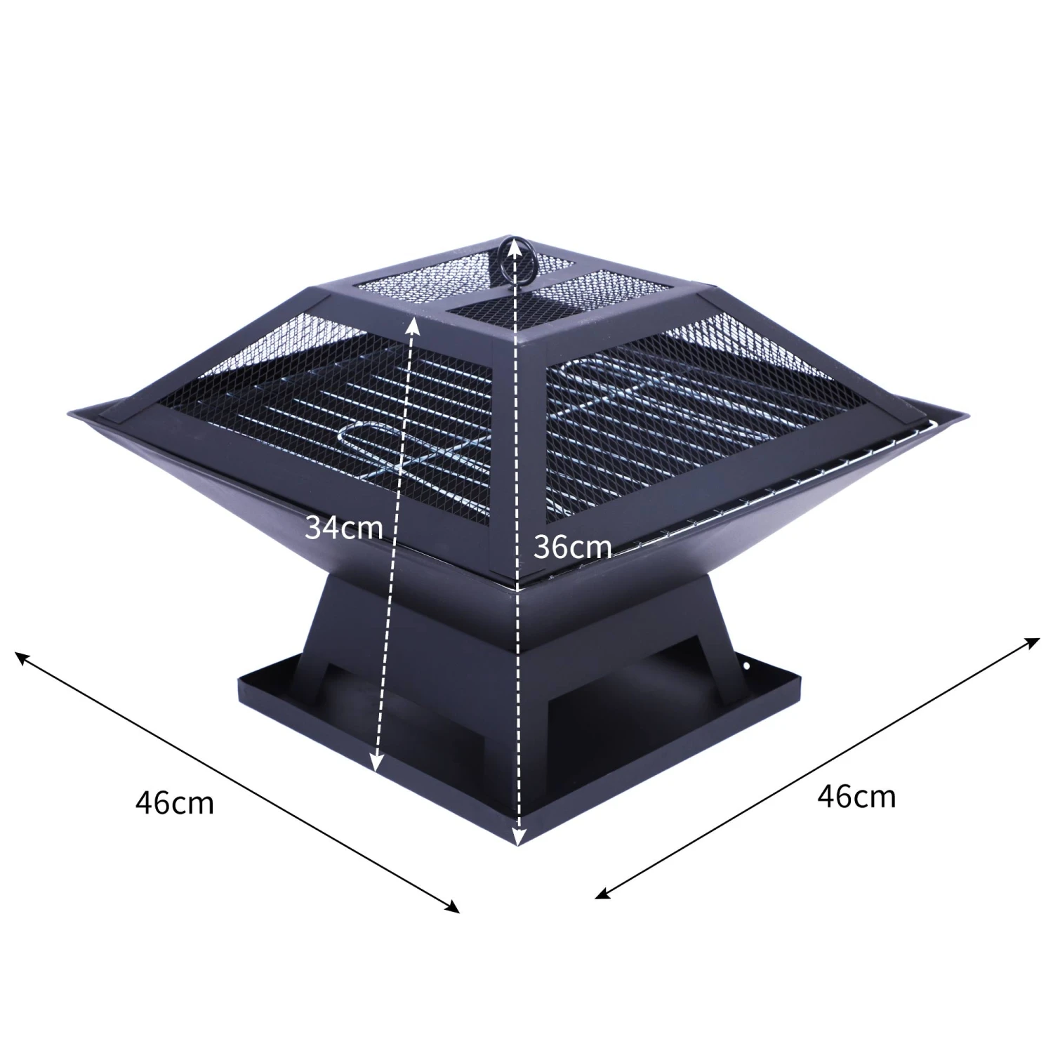 Silver & Stone Outdoor Fire Pit & BBQ Grill - Barbecue Grill Outdoor 3 Silver & Stone Outdoor Fire Pit & BBQ Grill - Barbecue Grill Outdoor - Image 3