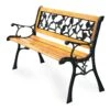Silver & Stone Atlanta 3 Seater Wooden Rose Effect Garden Bench 1.25m 4 Foot