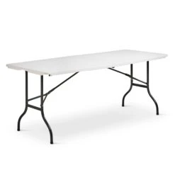 Silver & Stone Folding Camping Trestle Table 6ft 180 X 75 X 73cm - White -OUTSUNNY Store MicrosoftTeams image 687