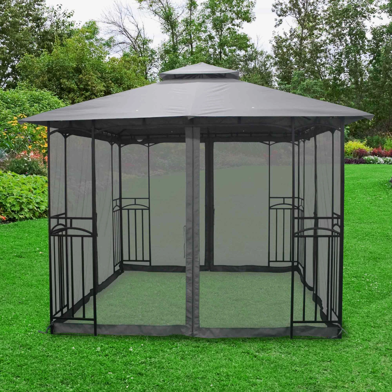 Silver & Stone Outdoor Winchester Premium Gazebo 3m X 3m - Grey 2 Silver & Stone Outdoor Winchester Premium Gazebo 3m X 3m - Grey - Image 2