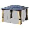 Outsunny 3 X 3.6m Gazebo Brown Black, Brown, Beige