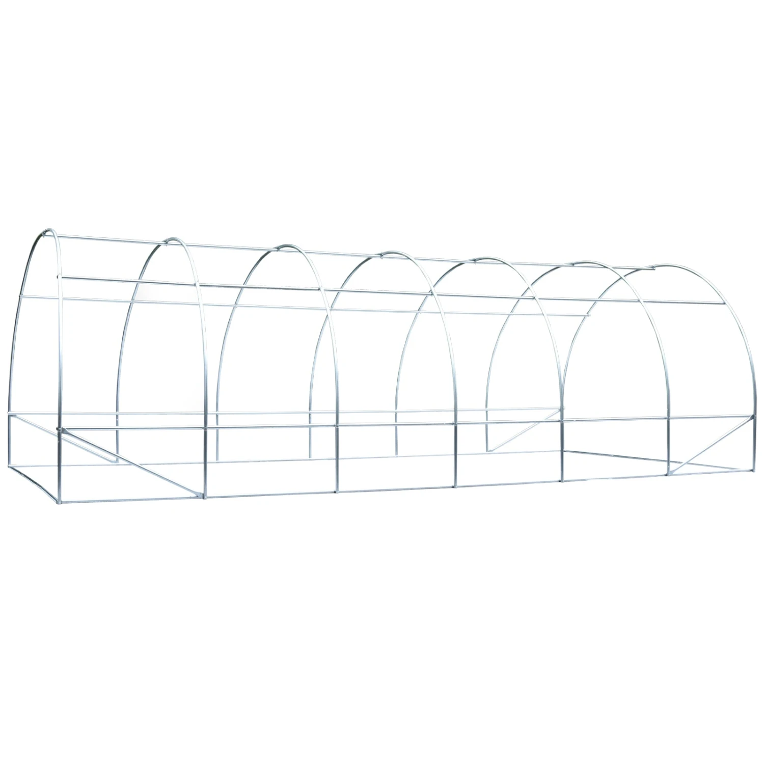 Outsunny Galvanised Steel Walk-in Greenhouse 6 X 3M Green 6 Outsunny Galvanised Steel Walk-in Greenhouse 6 X 3M Green - Image 6