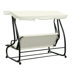 Outsunny 3 Seater Swing Bench - White -OUTSUNNY Store NEF9ab17dc4f9392e