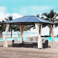 Outsunny Hardtop Gazebo 3.6m X 3m - Brown 28 Outsunny Hardtop Gazebo 3.6m X 3m - Brown -OUTSUNNY Store NSMd2917e9069b33f jpg