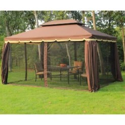 Outsunny Garden Gazebo - Brown 12 Outsunny Garden Gazebo - Brown -OUTSUNNY Store O2o53917dc39d3c68