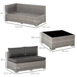 Outsunny Rattan Sofa Set 2.7m - Grey 17 Outsunny Rattan Sofa Set 2.7m - Grey -OUTSUNNY Store OPda1217efd615681 jpg