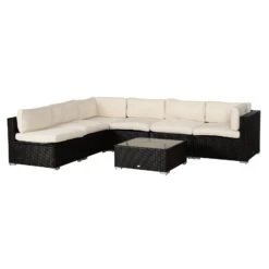 Outsunny-Rattan 6 Seat Cushion Replacement Set -OUTSUNNY Store Osu46317dc554b0d4