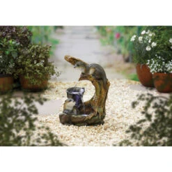 OUTSUNNY Store -OUTSUNNY Store Otters Element inc LEDs Water Feature 4959007 1
