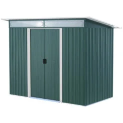 Outsunny Metal Garden Shed 260L X 133W X 200Hcm - Green -OUTSUNNY Store P3edaa18746d3c0b0 jpg