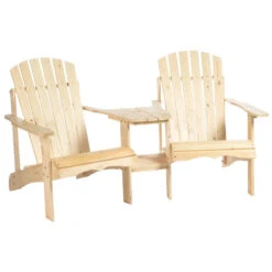 Outsunny Adirondack Chairs - Natural