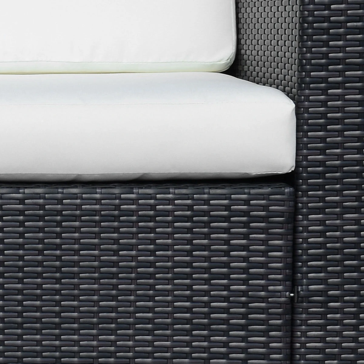 Outsunny-3 Seater Rattan Sofa Water Resistant Cushions - Brown 9 Outsunny-3 Seater Rattan Sofa Water Resistant Cushions - Brown - Image 9