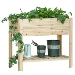 Outsunny Wooden Raised Plant Stand 100 X 40 X 84cm 17 Outsunny Wooden Raised Plant Stand 100 X 40 X 84cm -OUTSUNNY Store QBH17c17dc5e731f3 cca702b2 581b 4bd0 ad4b f7cb429f9e80