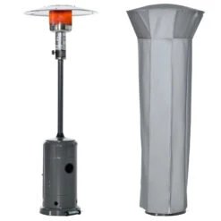 Outsunny 12.5KW Outdoor Gas Patio Heater Standing Propane Heater