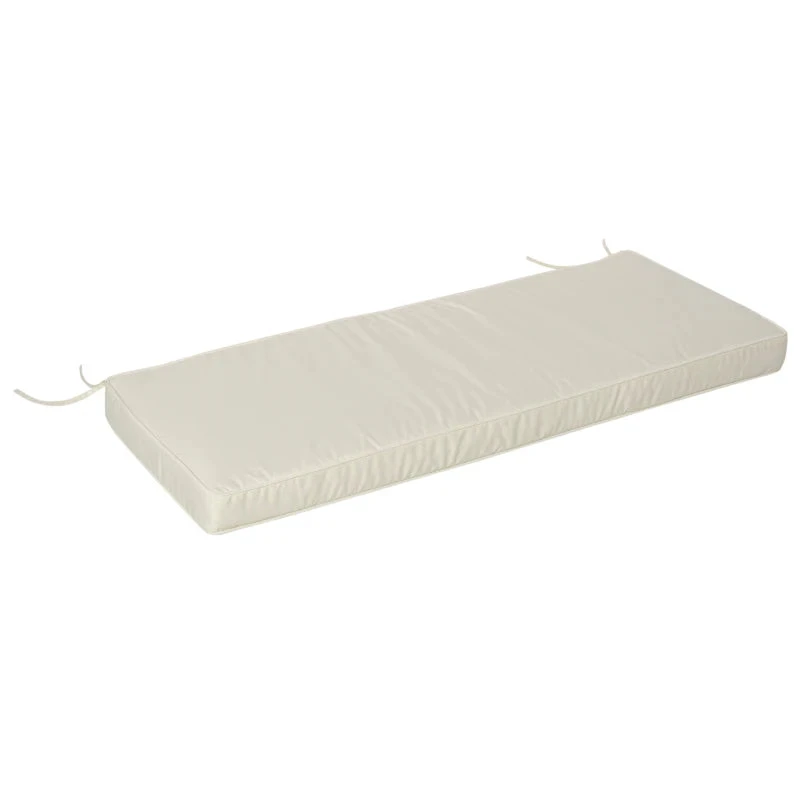 Outsunny-2 Seater Outdoor Bench Cushion - White 1 Outsunny-2 Seater Outdoor Bench Cushion - White