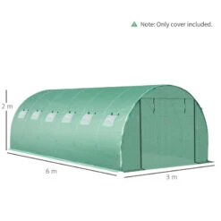 Outsunny Greenhouse Cover Replacement 6 X 3 X 2m - Green -OUTSUNNY Store Qsva1217ee2cefbb0 jpg