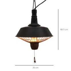 Outsunny Outdoor Electric Heater Halogen 2100W-Black -OUTSUNNY Store QtYa1217edc657bbc