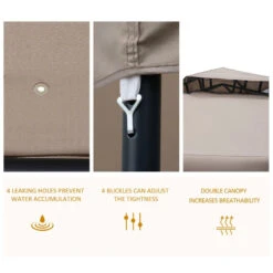 Outsunny Outdoor Gazebo 295L X 295W X 263Hcm-Taupe 17 Outsunny Outdoor Gazebo 295L X 295W X 263Hcm-Taupe -OUTSUNNY Store RTkbdf17dc2c183b1 jpg