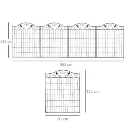 Outsunny Garden Decorative Fence Panels 44in X 12ft -OUTSUNNY Store Rqw1d817dc28a933d 19e66984 99f9 42df b906 2b905d6c3b18