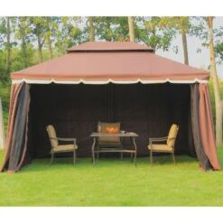 Outsunny Garden Gazebo - Brown 13 Outsunny Garden Gazebo - Brown -OUTSUNNY Store SMxf4517dc39d3c68