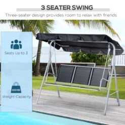 Outsunny-3 Seater Steel Swing Bench - Black -OUTSUNNY Store SPA7561859f73125b jpg