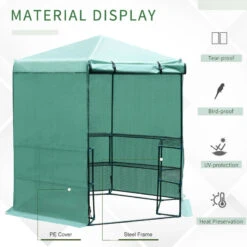 Outsunny Hexagon Walk-in 3-Tier Portable Greenhouse -OUTSUNNY Store SVv0d517dc31d17ea jpg